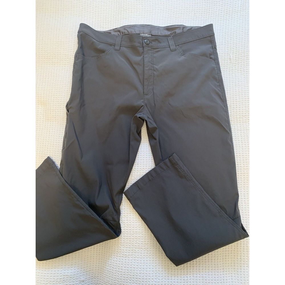 Eddie Bauer Tech Pants Mens 40x30 Grey‎ (actual 39X30) Stretch Hiking Outdoors